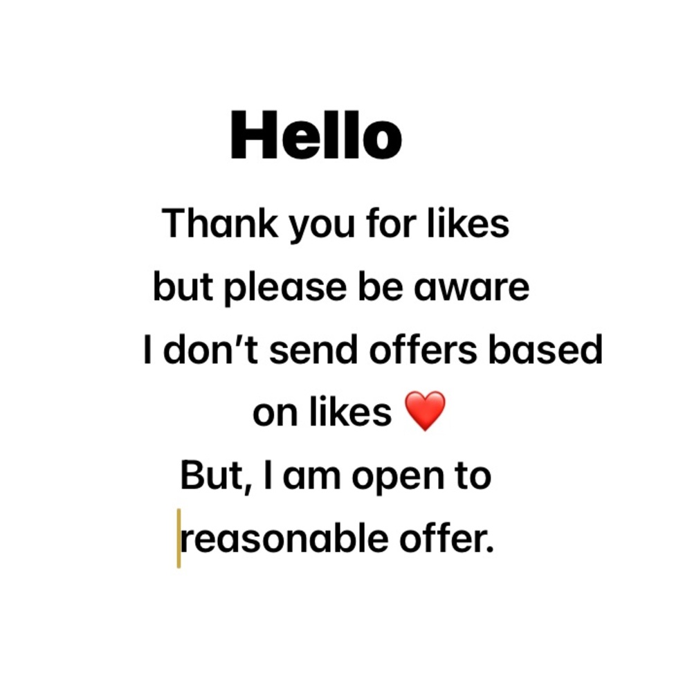 Reasonable offers are welcomed